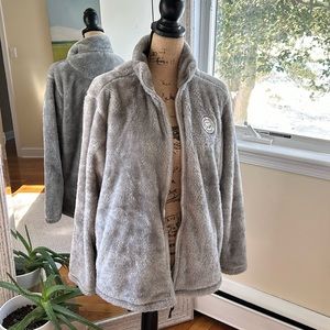 Ivory ELLA gray Plush Jacket - M